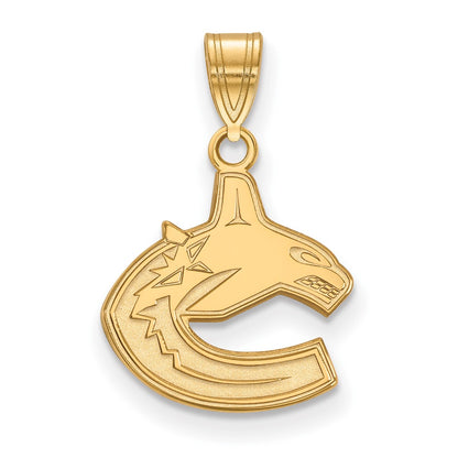 14K Yellow Gold Nhl Logoart Vancouver Canucks Small Pendant