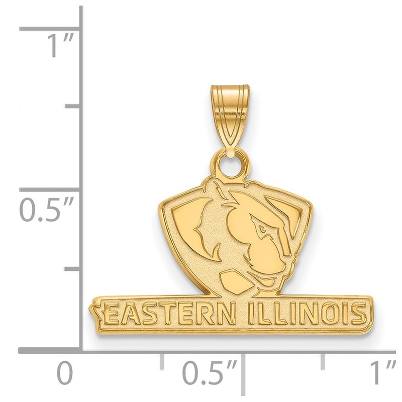 14K Yellow Gold Logoart Eastern Illinois University Small Pendant
