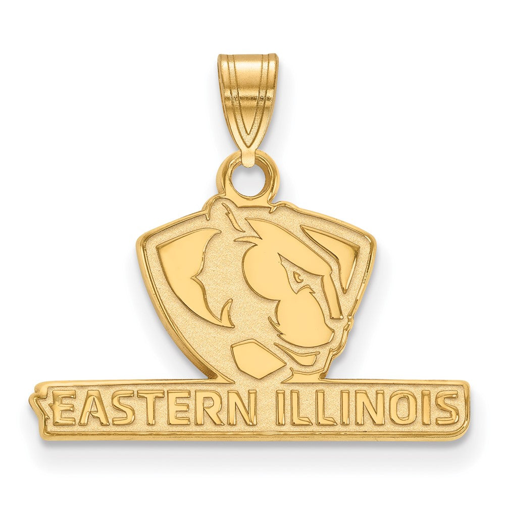 Gold Plated Sterling Silver Logoart Eastern Illinois University Small Pendant