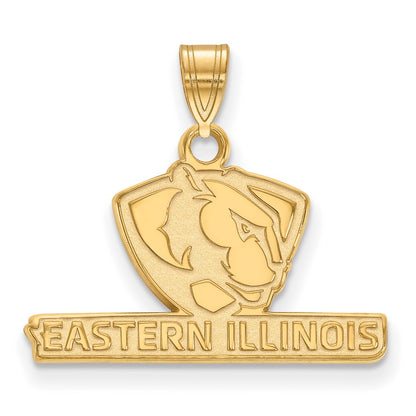Gold Plated Sterling Silver Logoart Eastern Illinois University Small Pendant