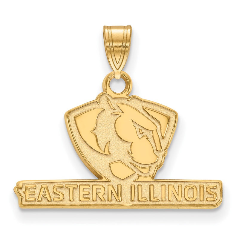 Gold Plated Sterling Silver Logoart Eastern Illinois University Small Pendant