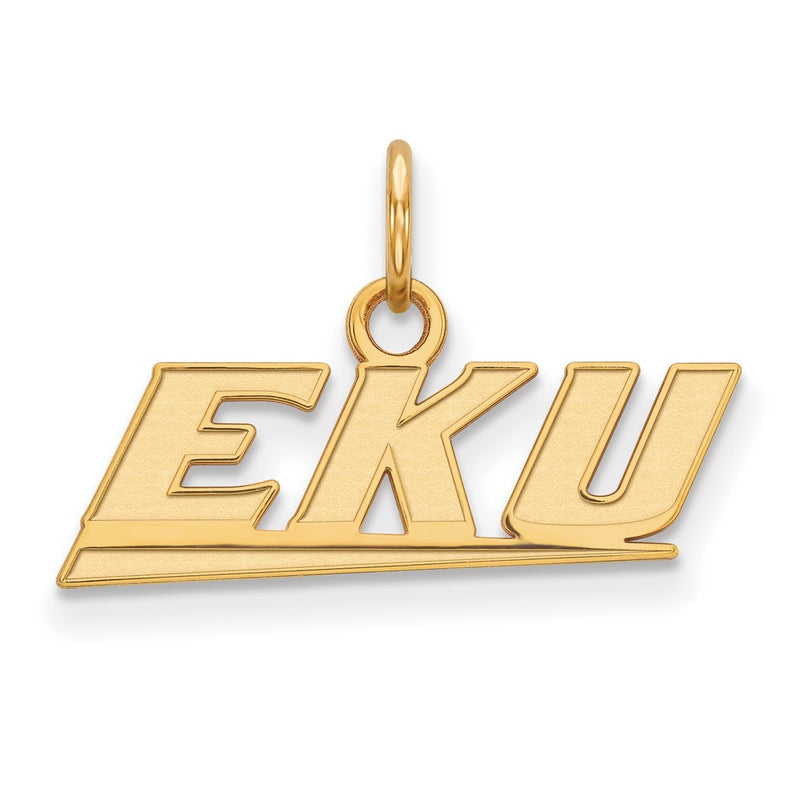 Gold Plated Sterling Silver Logoart Eastern Kentucky University E K U Extra Small Pendant
