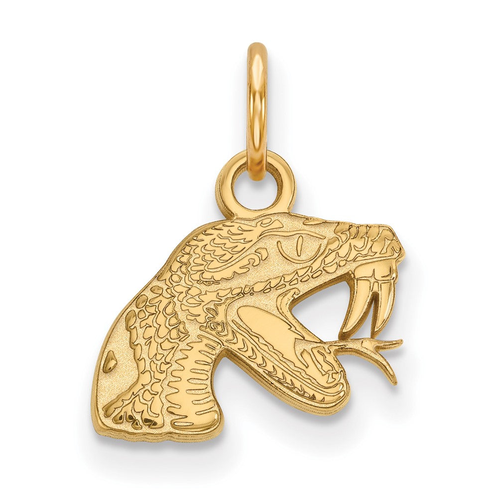Gold Plated Sterling Silver Logoart Florida A And M University Rattler Extra Small Pendant