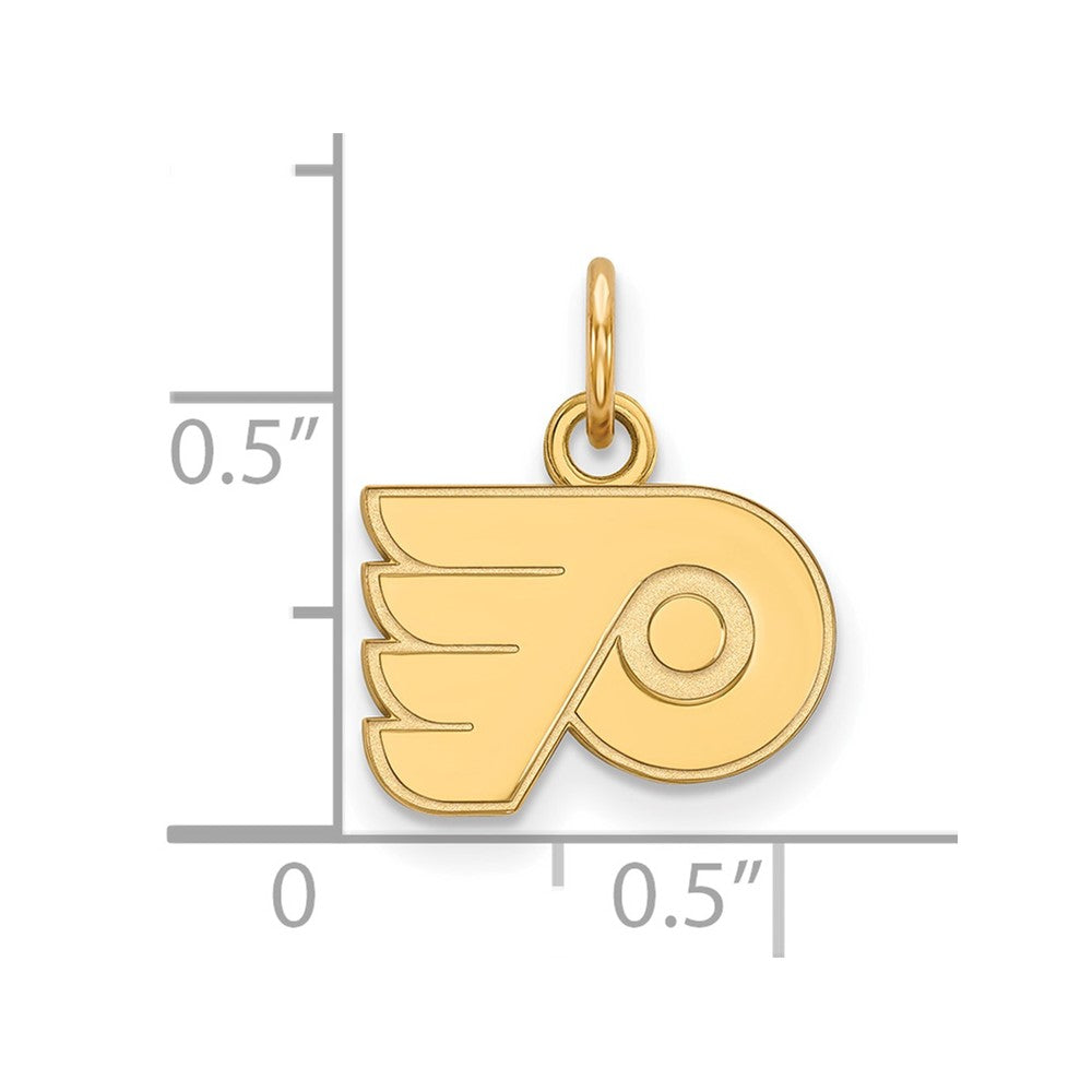 Gold Plated Sterling Silver Nhl Logoart Philadelphia Flyers Extra Small Pendant