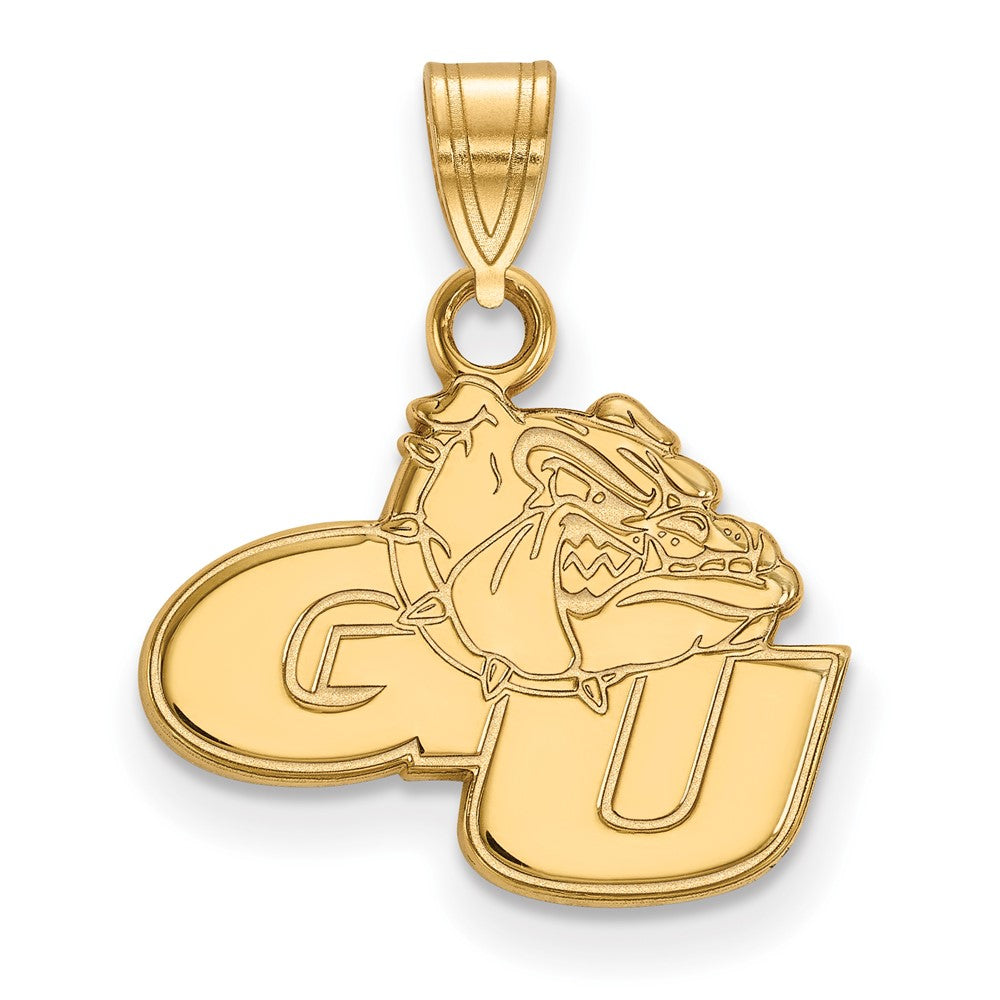 Gold Plated Sterling Silver Logoart Gonzaga University G U Bulldog Small Pendant