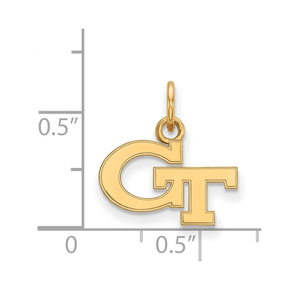 10K Yellow Gold Logoart Georgia Institute Of Technology G T Extra Small Pendant