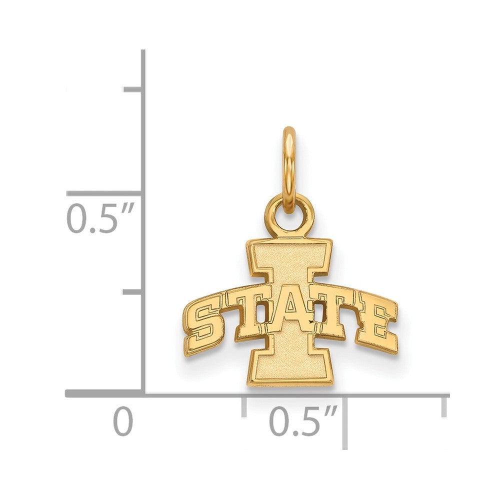 Gold Plated Sterling Silver Logoart Iowa State University Extra Small Pendant