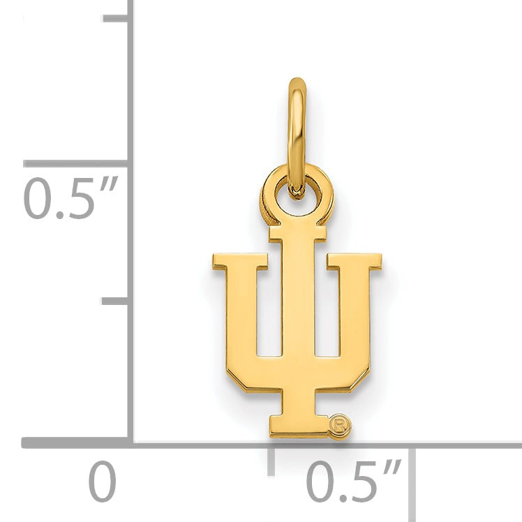 10K Yellow Gold Logoart Indiana University I U Extra Small Pendant
