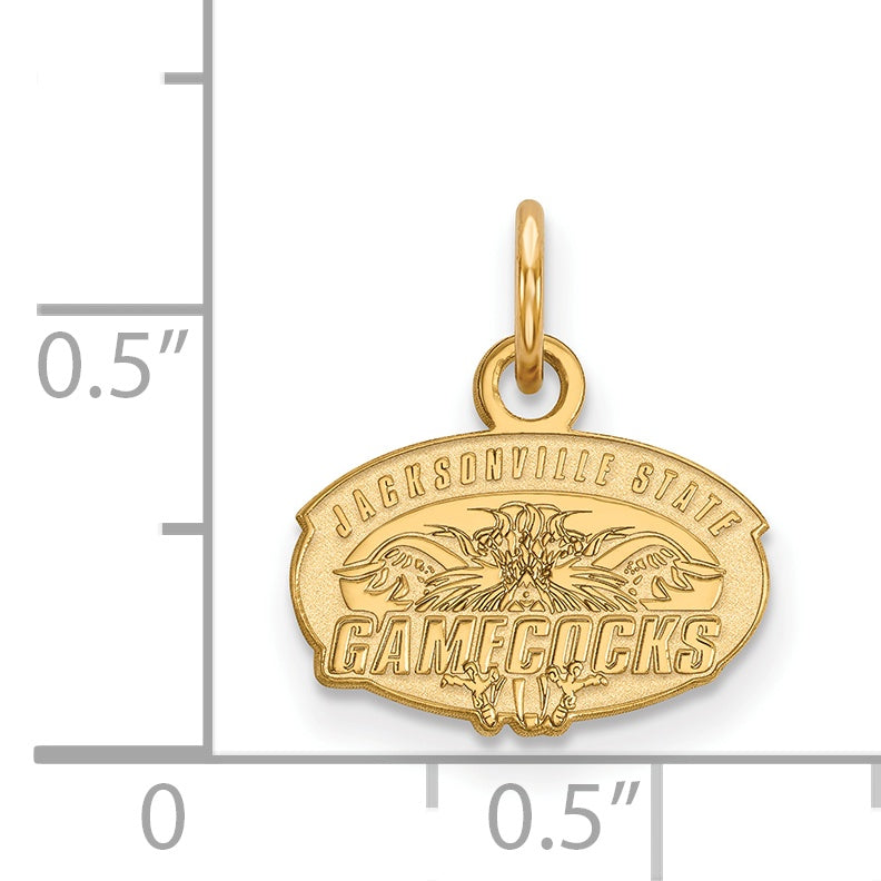 Gold Plated Sterling Silver Logoart Jacksonville State University Extra Small Pendant