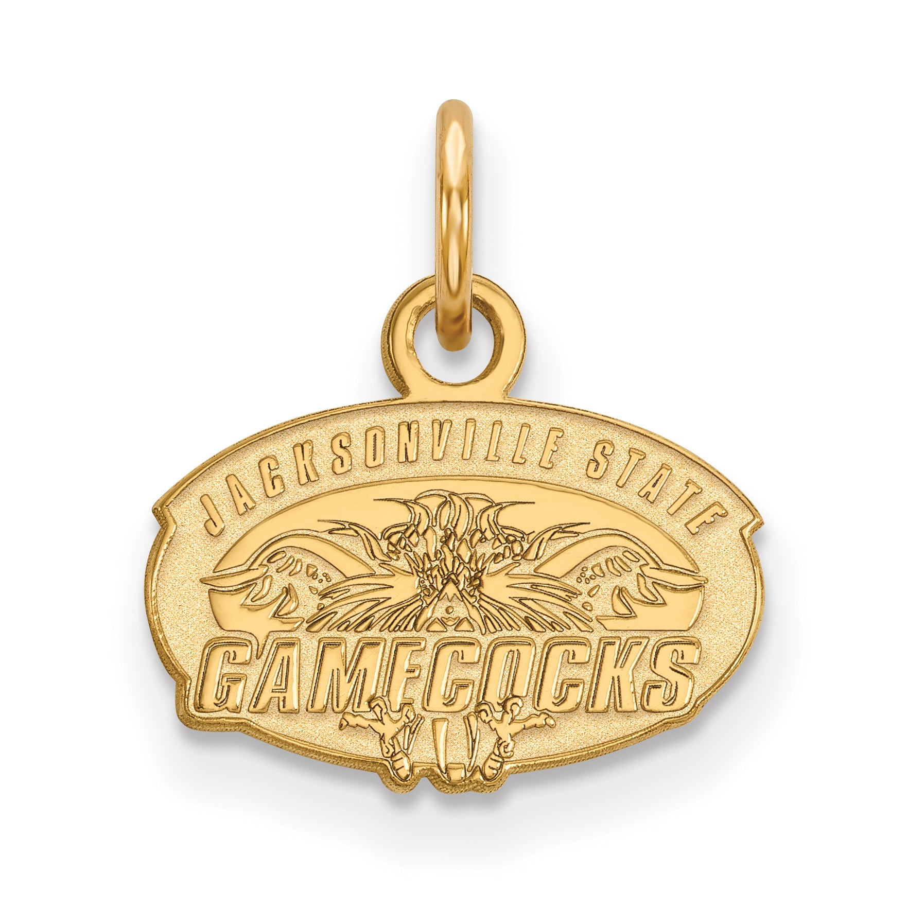 Gold Plated Sterling Silver Logoart Jacksonville State University Extra Small Pendant