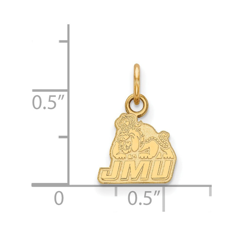 Gold Plated Sterling Silver Logoart James Madison University Extra Small Pendant
