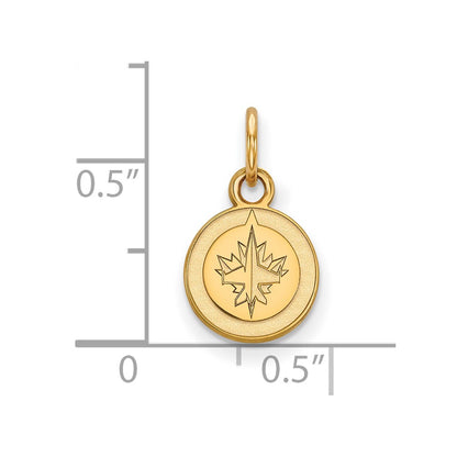 Gold Plated Sterling Silver Nhl Logoart Winnipeg Jets Extra Small Pendant