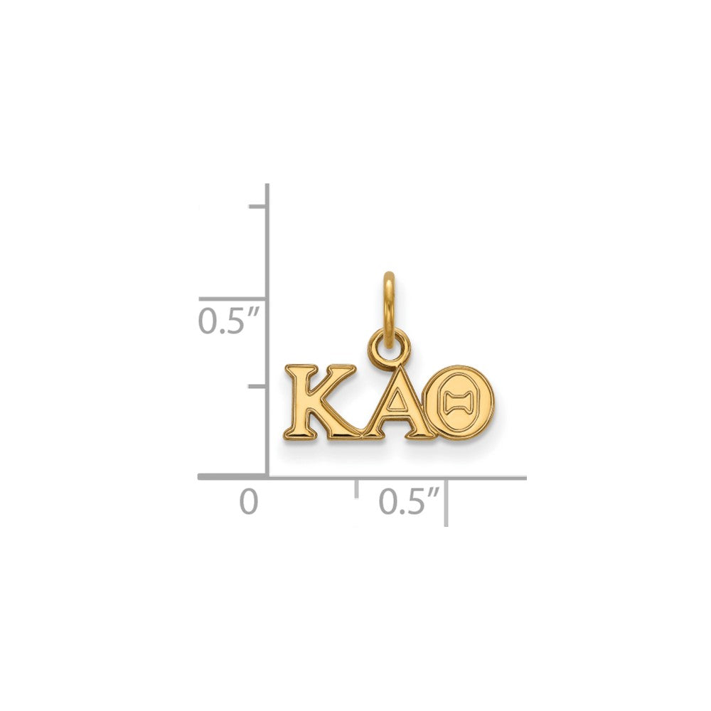 Gold Plated Sterling Silver Logoart Kappa Alpha Theta Sorority Greek Letters Extra Small Pendant