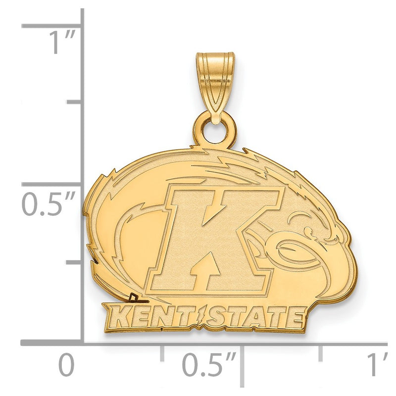 Gold Plated Sterling Silver Logoart Kent State University Small Pendant