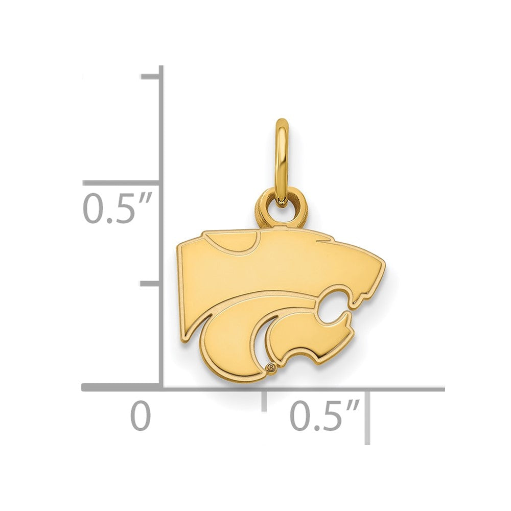 10K Yellow Gold Logoart Kansas State University Wildcat Extra Small Pendant