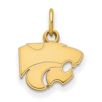 10K Yellow Gold Logoart Kansas State University Wildcat Extra Small Pendant