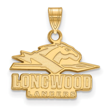 Gold Plated Sterling Silver Logoart Longwood University Lancers Small Pendant