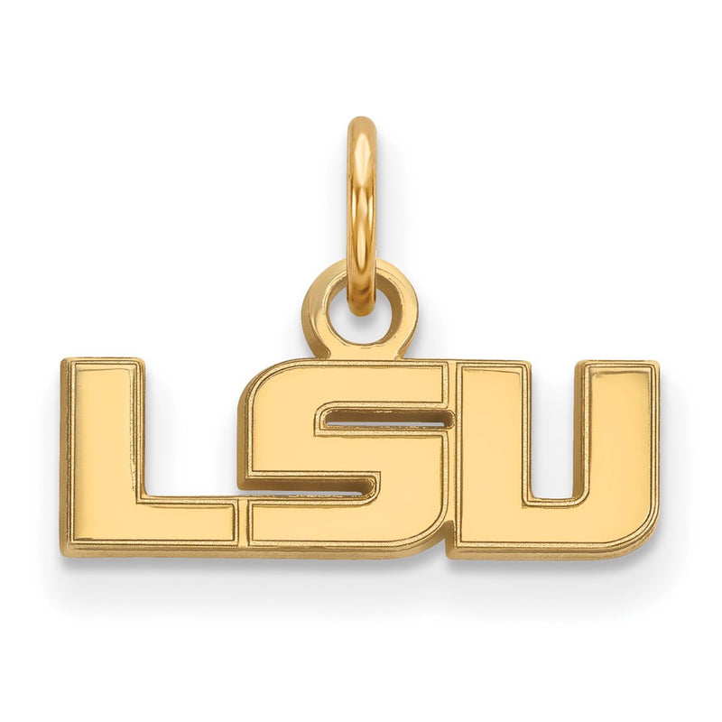 Gold Plated Sterling Silver Logoart Louisiana State University L S U Extra Small Pendant