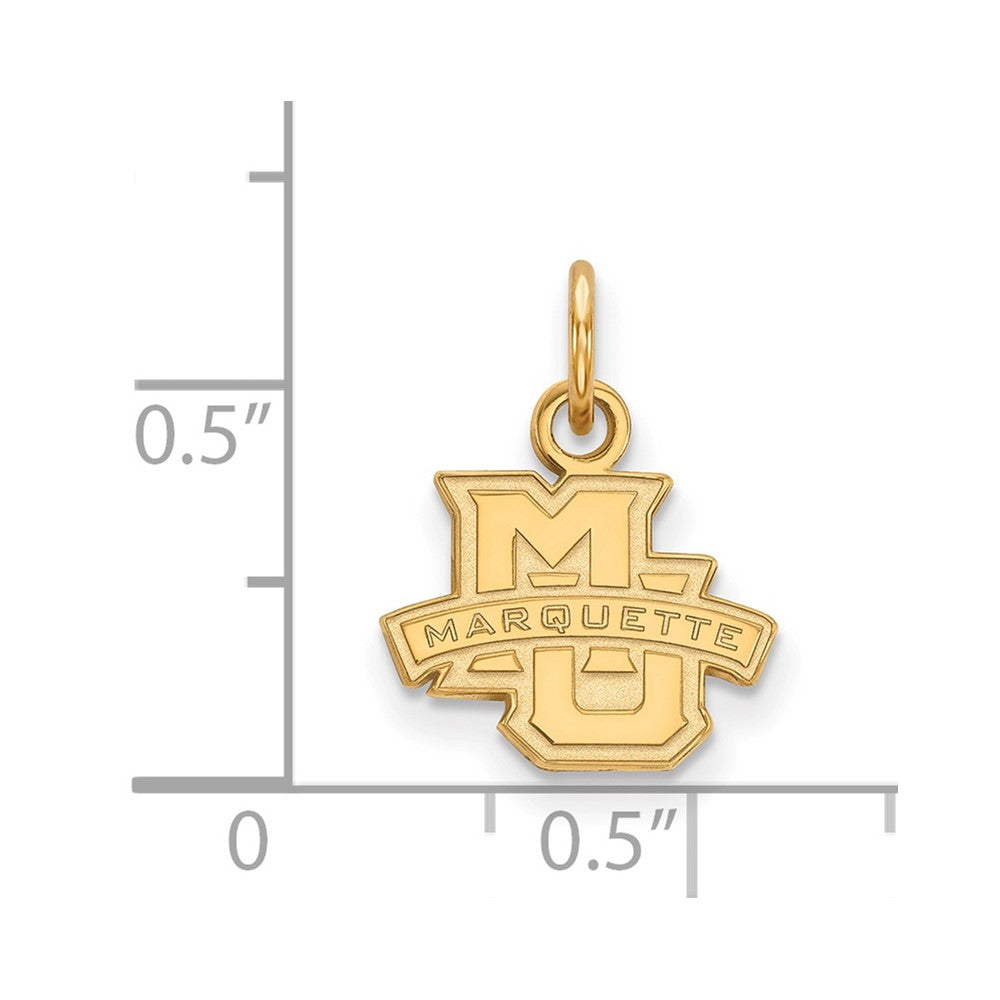 10K Yellow Gold Logoart Marquette University Extra Small Pendant
