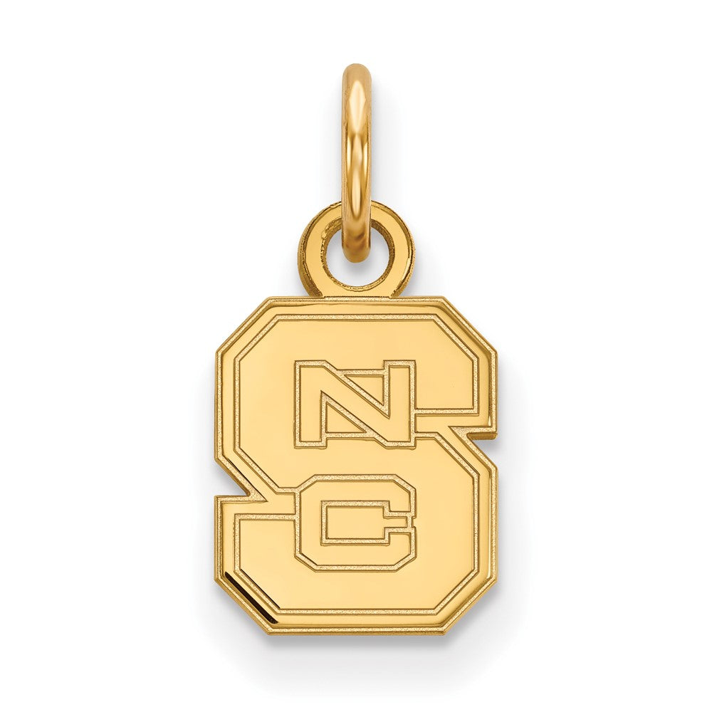 Gold Plated Sterling Silver Logoart North Carolina State University N C S Extra Small Pendant