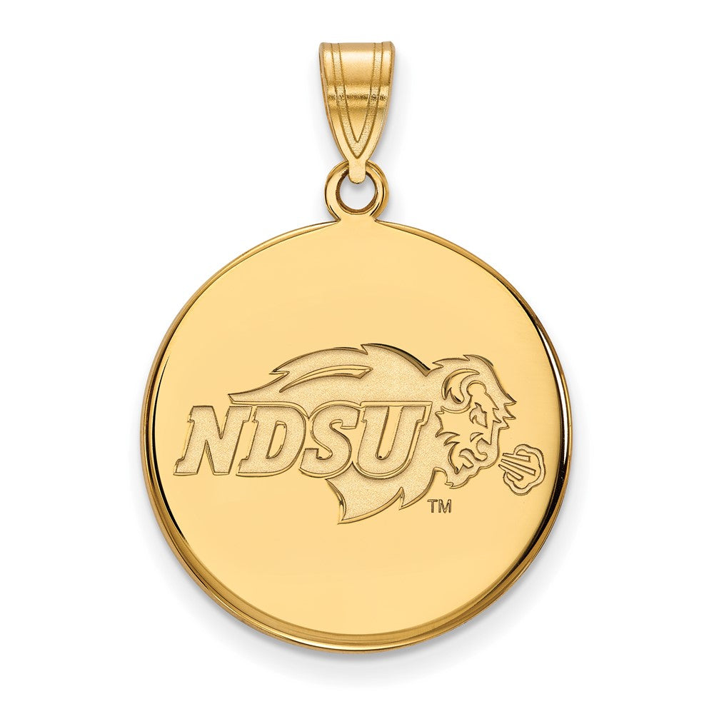14K Yellow Gold Logoart North Dakota State University Large Disc Pendant