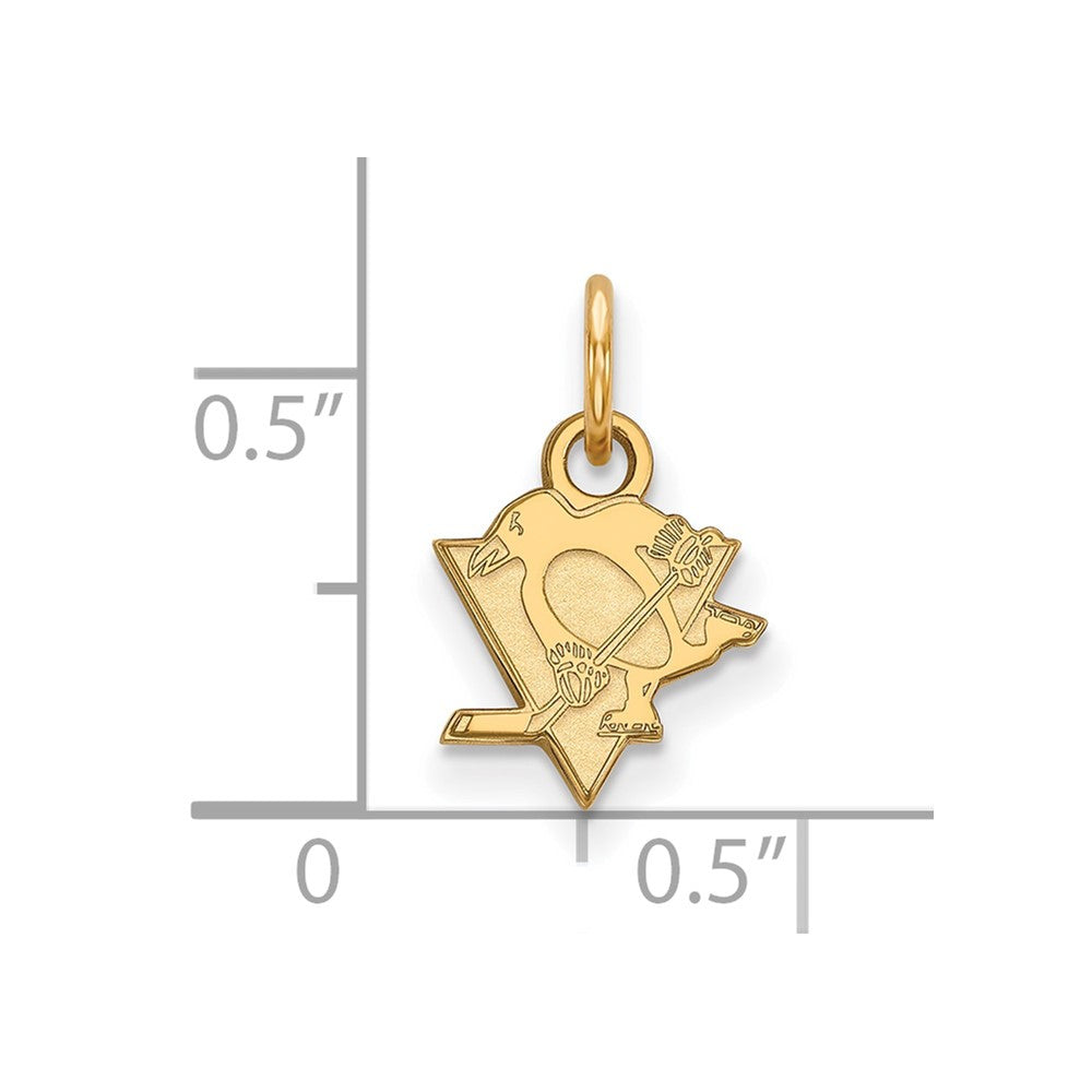 Gold Plated Sterling Silver Nhl Logoart Pittsburgh Penguins Extra Small Pendant