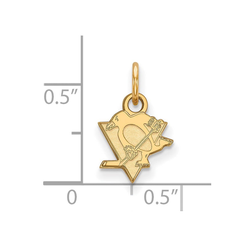 Gold Plated Sterling Silver Nhl Logoart Pittsburgh Penguins Extra Small Pendant
