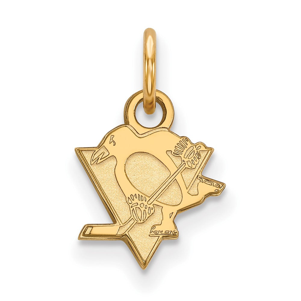 Gold Plated Sterling Silver Nhl Logoart Pittsburgh Penguins Extra Small Pendant