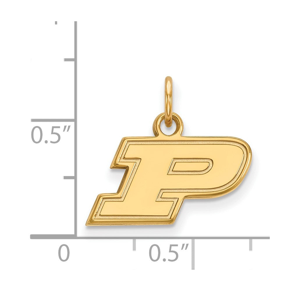 10K Yellow Gold Logoart Purdue University Letter P Extra Small Pendant