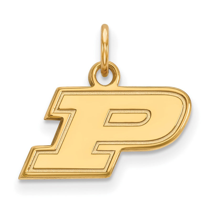 14K Yellow Gold Logoart Purdue University Letter P Extra Small Pendant