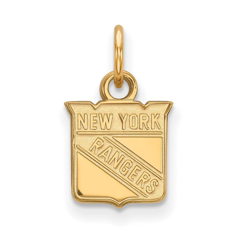 14K Yellow Gold Nhl Logoart New York Rangers Extra Small Pendant