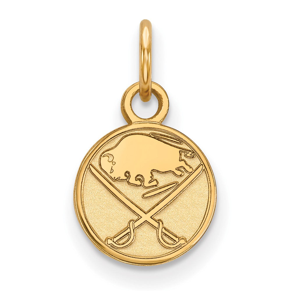 Gold Plated Sterling Silver Nhl Logoart Buffalo Sabres Extra Small Pendant