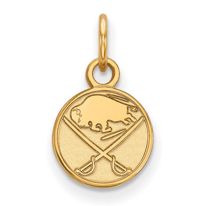 Gold Plated Sterling Silver Nhl Logoart Buffalo Sabres Extra Small Pendant
