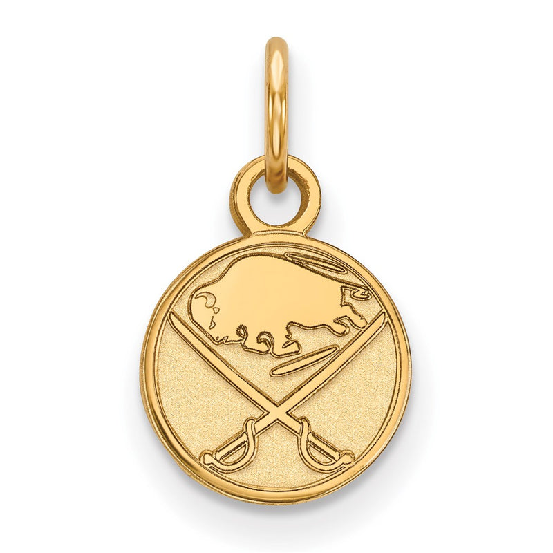Gold Plated Sterling Silver Nhl Logoart Buffalo Sabres Extra Small Pendant