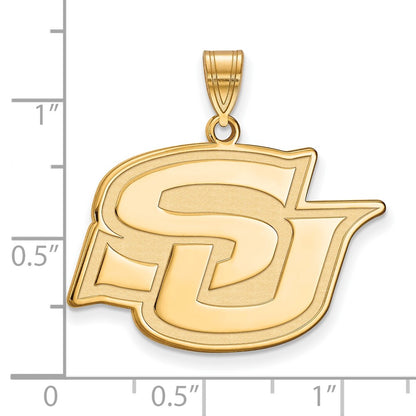 Gold Plated Sterling Silver Logoart Southern University Jaguars Large Pendant