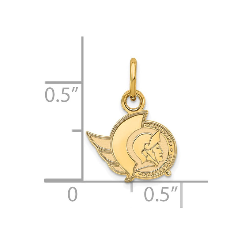 Gold Plated Sterling Silver Nhl Logoart Ottawa Senators Extra Small Pendant