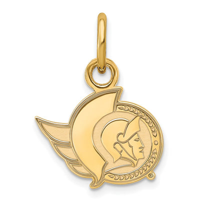 Gold Plated Sterling Silver Nhl Logoart Ottawa Senators Extra Small Pendant