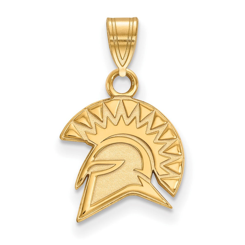 Gold Plated Sterling Silver Logoart San Jose State University Spartan Small Pendant