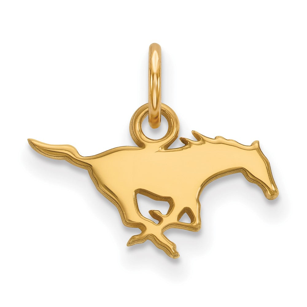 Gold Plated Sterling Silver Logoart Southern Methodist University Mustang Extra Small Pendant