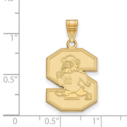 14K Yellow Gold Logoart South Carolina State University Large Pendant