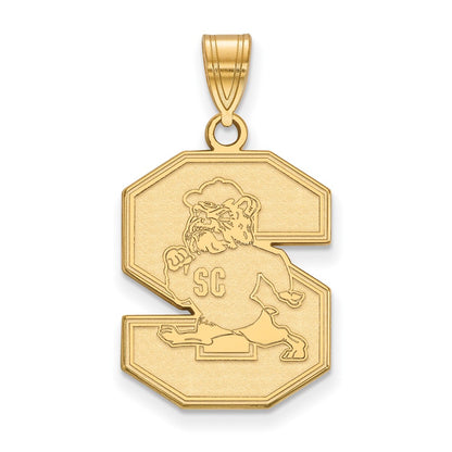 Gold Plated Sterling Silver Logoart South Carolina State University Large Pendant