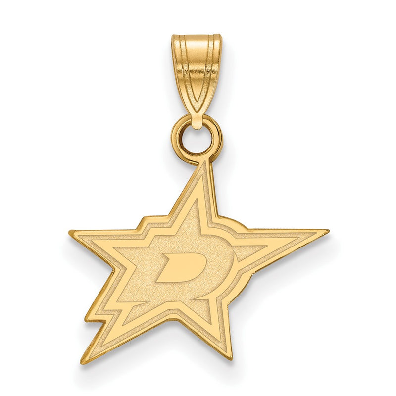 14K Yellow Gold Nhl Logoart Dallas Stars Small Pendant