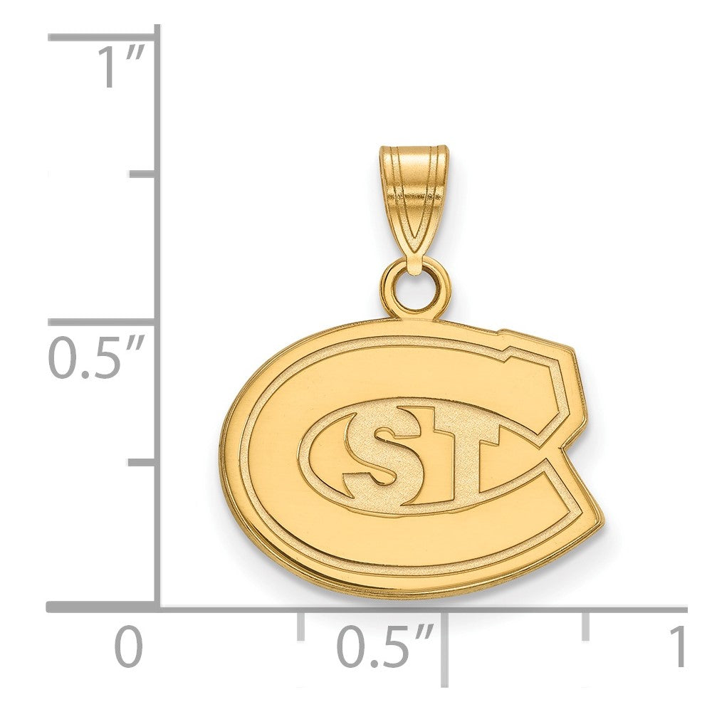 Gold Plated Sterling Silver Logoart St. Cloud State University Small Pendant