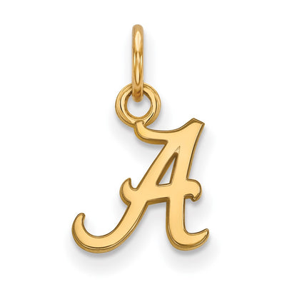 14K Yellow Gold Logoart University Of Alabama Letter A Extra Small Pendant