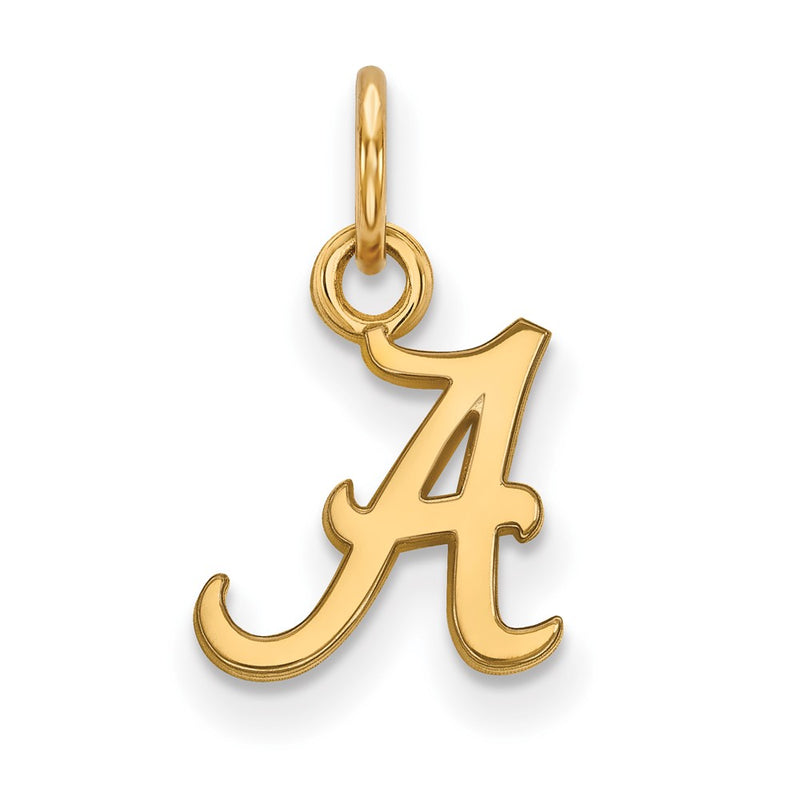 14K Yellow Gold Logoart University Of Alabama Letter A Extra Small Pendant