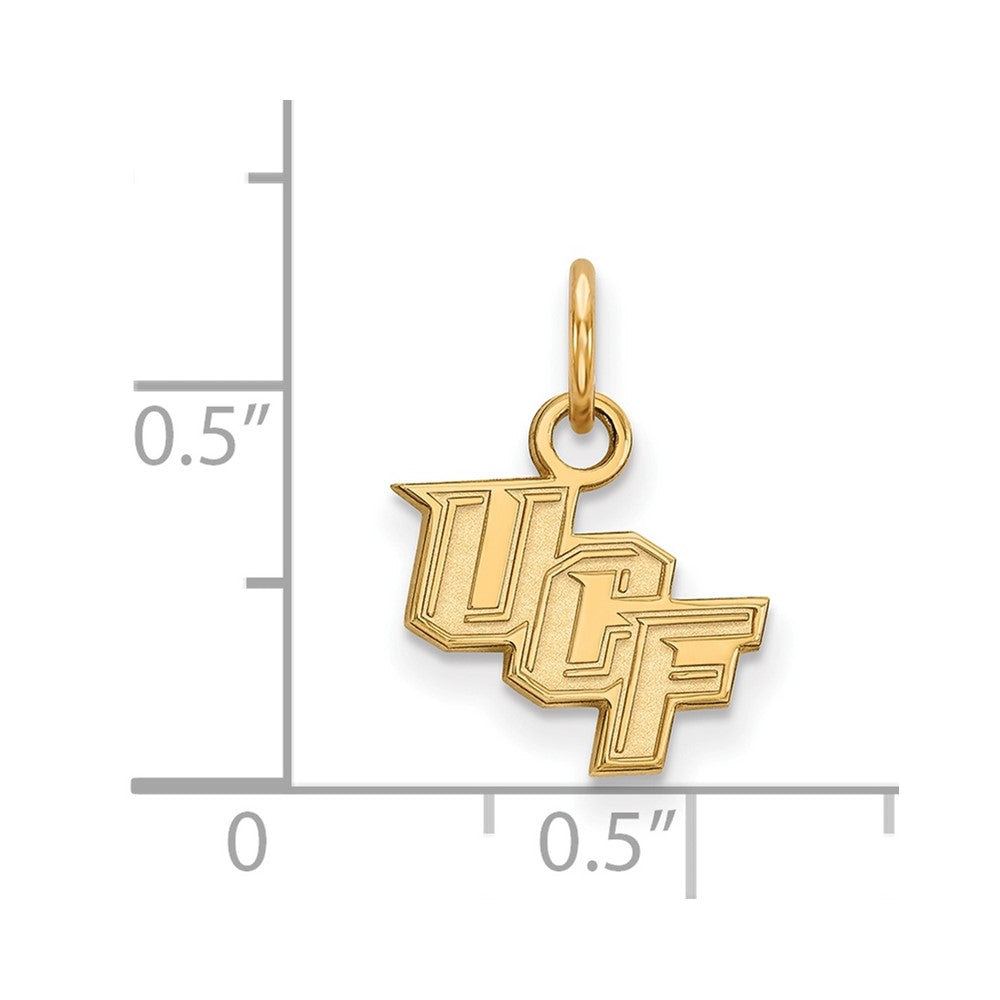 Gold Plated Sterling Silver Logoart University Of Central Florida U C F Extra Small Pendant