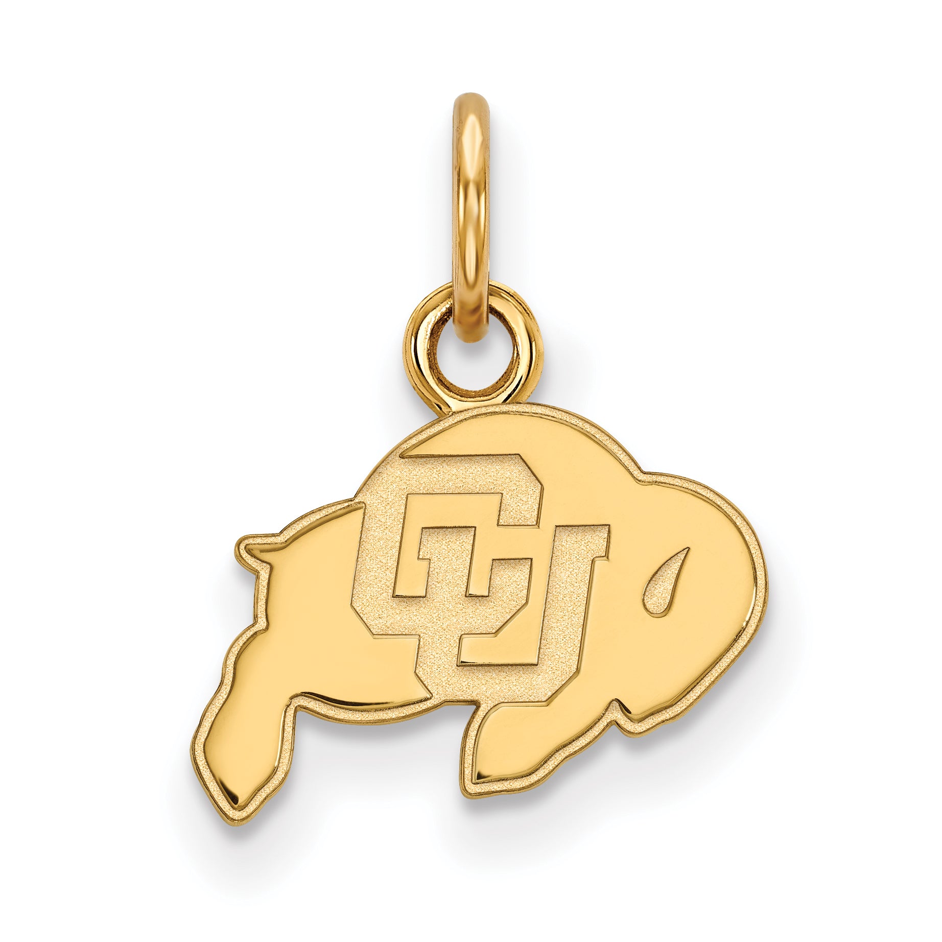 Gold Plated Sterling Silver Logoart University Of Colorado Buffalo Extra Small Pendant