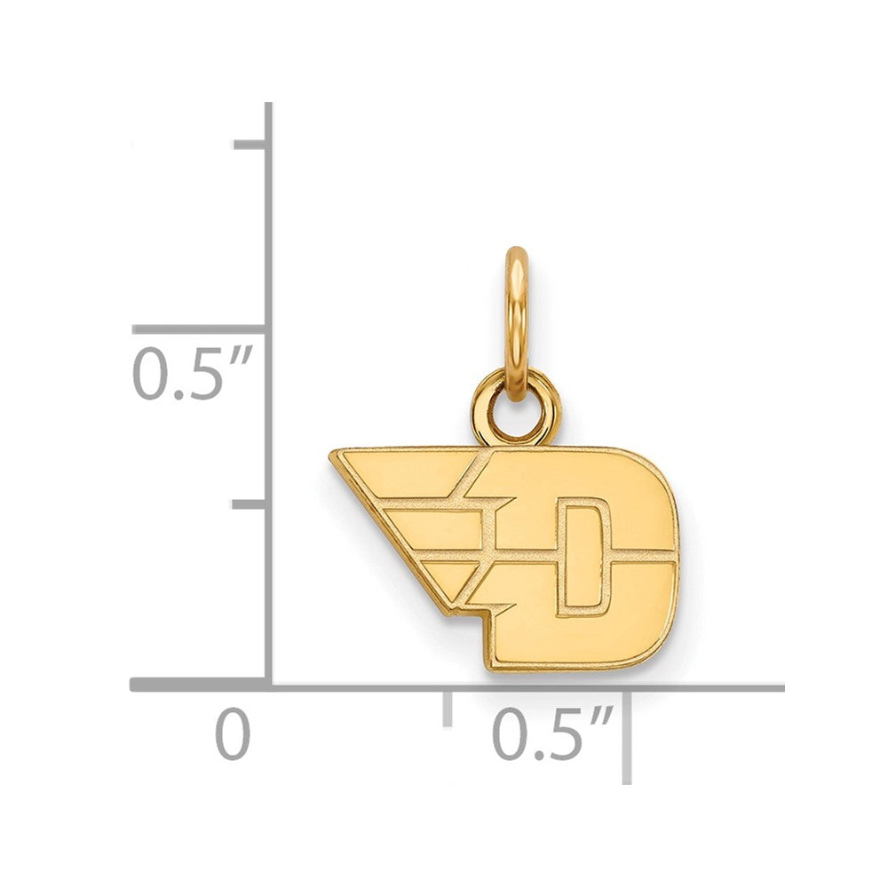 Gold Plated Sterling Silver Logoart University Of Dayton Extra Small Pendant