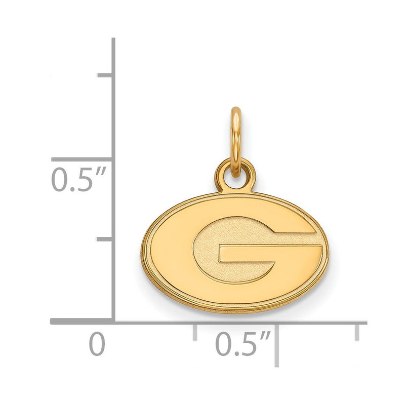 10K Yellow Gold Logoart University Of Georgia Letter G Extra Small Pendant