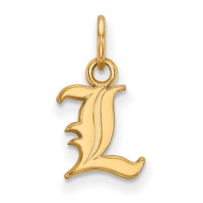 Gold Plated Sterling Silver Logoart University Of Louisville Letter L Extra Small Pendant